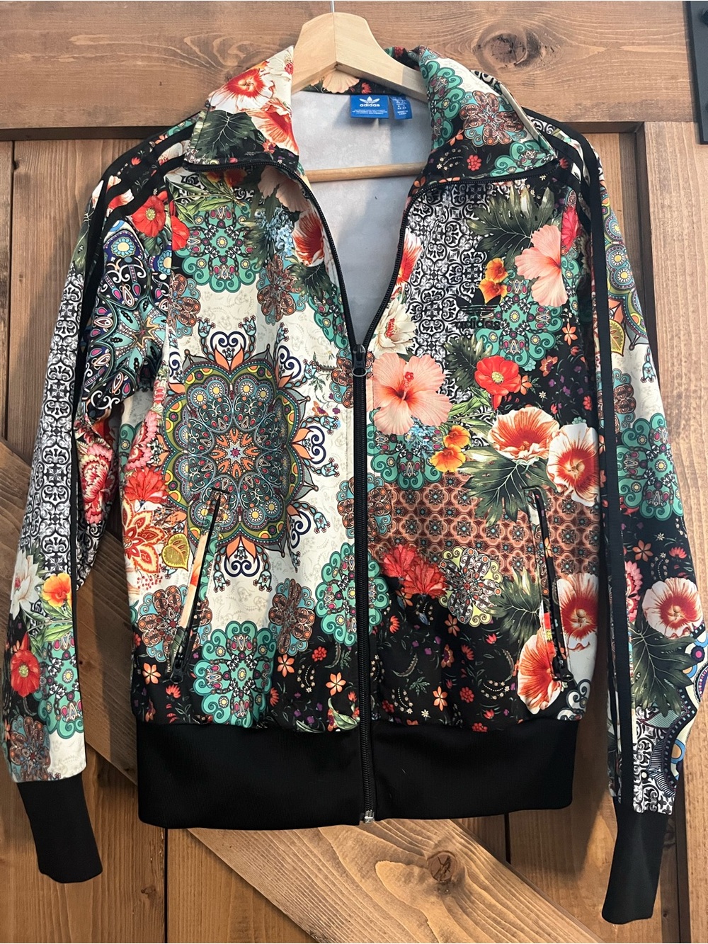 Adidas Originals Jardim Agharta Farm Firebird Track Floral Jacket Brazil Rio M